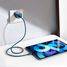 Super Si 1C Fast USB-C 20W PD + kaapeli iPhone-salaman 1 m sininen