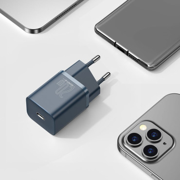 Super Si 1C Fast USB-C 20W PD + kaapeli iPhone-salaman 1 m sininen