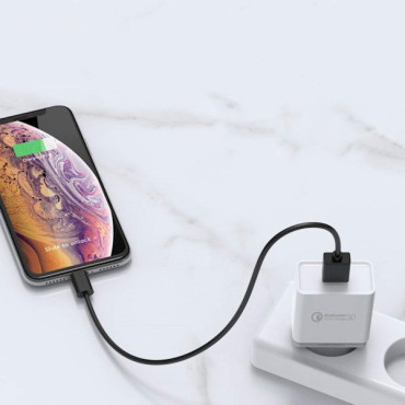 Carregador de rede rápida carga rápida 3.0 18 w 3a USB branco