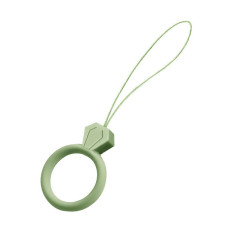 Siliconenlyard voor telefoon Diamond Ring Hanger voor vinger lichtgroen