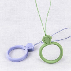 Silikónová šnúrka pre telefón Diamond Ring Prívesok na žltom prste