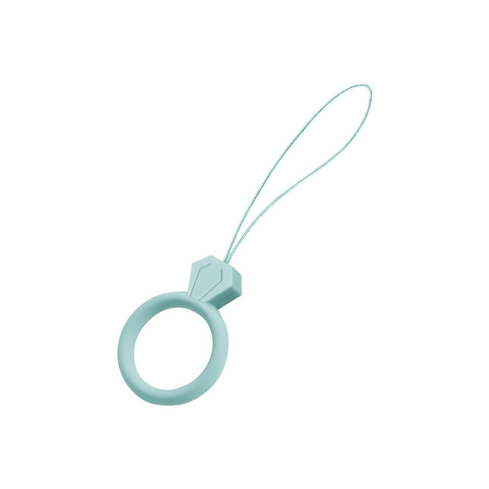 Silicone Lanyard voor Telefoon Diamond Ring Hanger op Mint Vinger