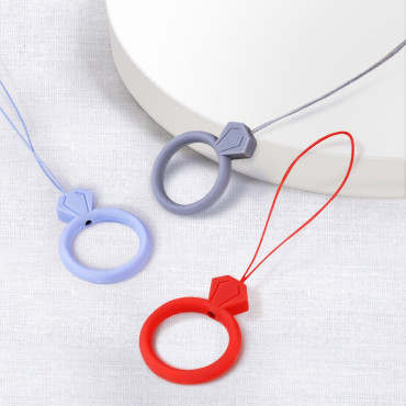 Silikone lanyard til telefon diamant ring vedhæng på mintfinger