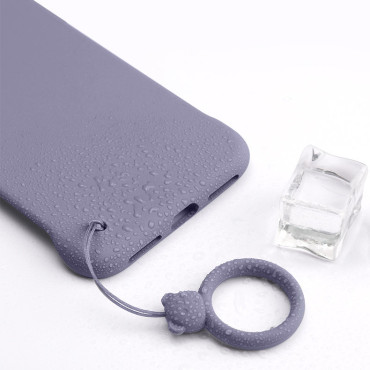 Silicone Lanyard for Phone Pendant Teddy Bear Ring on Orange Finger