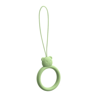 Silikonska Lanyard za telefon Obesek Teddy Bear prstan za prstom svetlo zelena
