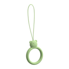 Silikonska Lanyard za telefon Obesek Teddy Bear prstan za prstom svetlo zelena