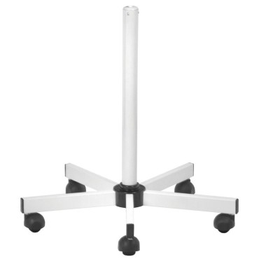 Set of armchair 210 + led magnifier lamp S5 + stool 302 — close-up of the wheels