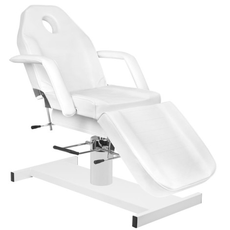 Set aus Sessel 210 + LED-Lupenleuchte S5 + Hocker 302 — Seitenansicht