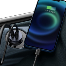 Auto nabíjačka zdieľať spolu 2x USB 2X USB-C 120W PPS QC PD GRAY