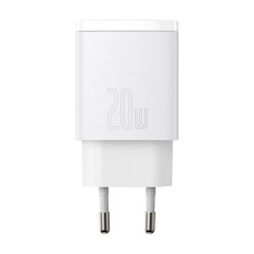 Rápido compacto USB USB-C 20W 3A PD QC 3.0 Gráfico blanco