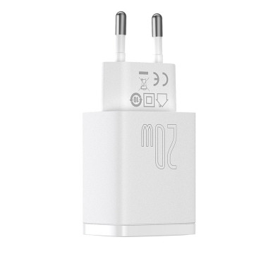Rápido compacto USB USB-C 20W 3A PD QC 3.0 Gráfico blanco