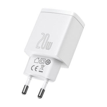 Γρήγορη συμπαγής USB USB-C 20W 3A PD QC 3.0 Λευκό διάγραμμα