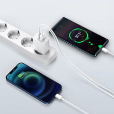 Hitra kompaktna USB USB-C 20W 3A PD QC 3.0 WHITE GRAF