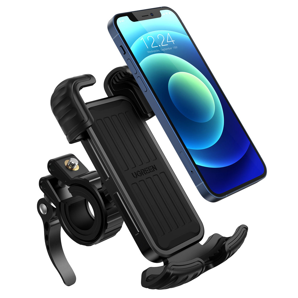 Bike Phone Holder Μοτοσικλέτα Τιμόνι Τιμόνι Μαύρο Μαύρο