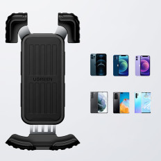 Bike Phone Holder Μοτοσικλέτα Τιμόνι Τιμόνι Μαύρο Μαύρο