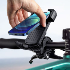 Bike Phone Holder Μοτοσικλέτα Τιμόνι Τιμόνι Μαύρο Μαύρο