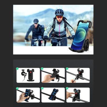 Bike telefon držák motocykl volant černá černá