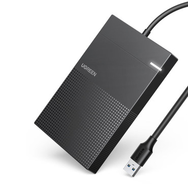 Caso de unidade de disco rígido 2.5 '' HDD SSD com cabo USB 1.5Gbps preto