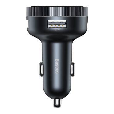 FM-sender MP3-spiller LED bil lader 2x USB Bluetooth svart