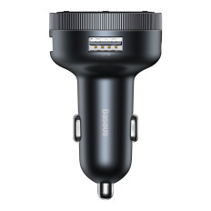 FM-sändare MP3-spelare LED-laddare 2x USB Bluetooth Svart