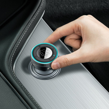 FM-sändare MP3-spelare LED-laddare 2x USB Bluetooth Svart