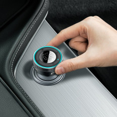 FM-sändare MP3-spelare LED-laddare 2x USB Bluetooth Svart