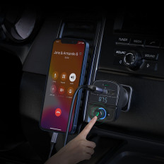 FM Transmissor MP3 Bluetooth 5.0 Car carregador 3x USB TF MicroSD Black