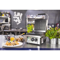 Waffle retangular para 2 waffles belgas