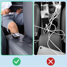 Caricabatteria da auto 5 2xpd + 2xqc3.0 Dispositivi 72W 1.5m Nero