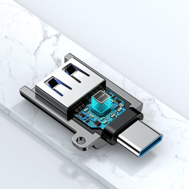 Adapteris USB adapteris 3.2 Gene 1 Male - USB-C Sieviešu melnā krāsā