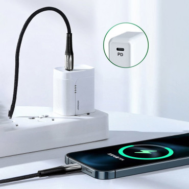 Kabelkabel til iPhone USB-C - Lynstrøm Levering 20W 2.4A 1.2m Rød