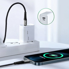 Kabeļu kabelis iPhone USB-C - Zibens elektroenerģijas padeve 20W 2.4A 1.2m Sarkans