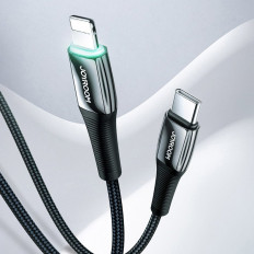 Cable de cable para iPhone USB-C - Lightning Power Entrega 20W 2.4A 1.2m ROJO