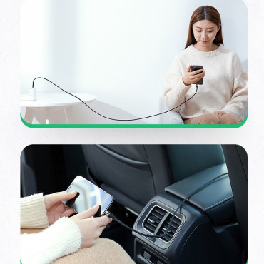 Kabeļu kabelis iPhone USB-C - Zibens elektroenerģijas padeve 20W 2.4A 1.2m Sarkans