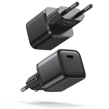 Snabb USB-C 20W POWER LEVERANS Snabbladdning 3.0 AFC Svart