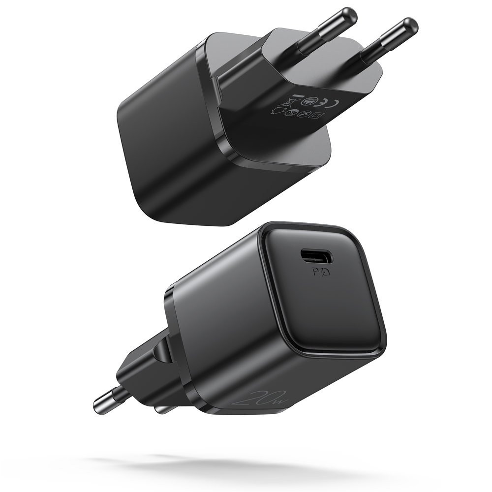 Snabb USB-C 20W POWER LEVERANS Snabbladdning 3.0 AFC Svart