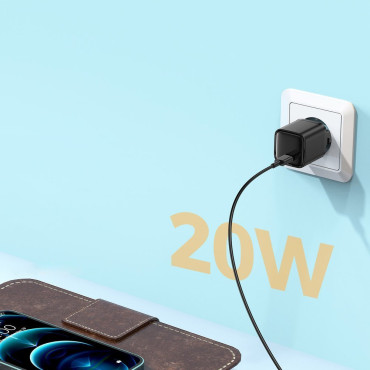 Snabb USB-C 20W POWER LEVERANS Snabbladdning 3.0 AFC Svart