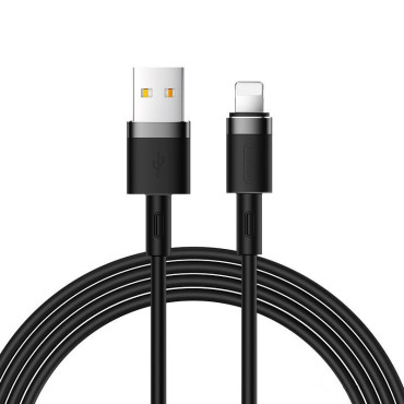 Kabel tråd för iPhone USB - Lightning 2.4a 1.2m svart
