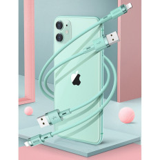 "IPhone USB" kabelių viela - žaibas 2.4a 1.2m juoda