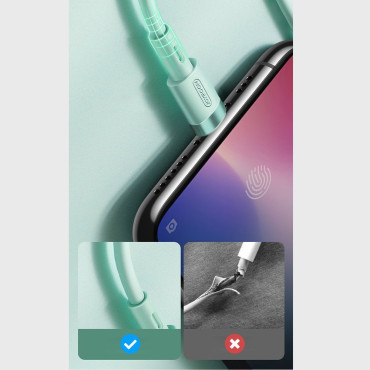 "IPhone USB" kabelių viela - žaibas 2.4a 1.2m juoda