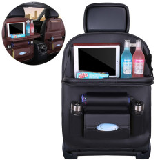 Car organizer for armchair seat with shelf mini table for black cars