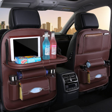 Car organizer for armchair seat with shelf mini table for black cars