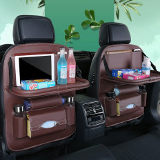 Organizador de carros para assento de poltrona com prateleira mini mesa para carros pretos