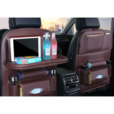 Car organizer for armchair seat with shelf mini table for black cars