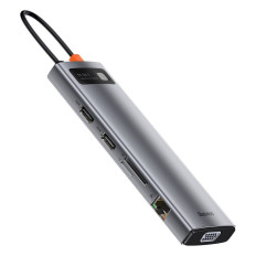 Multifunksjonelle Hub Replicator Ports USB-C Metal Gleeam 11in1 Grey