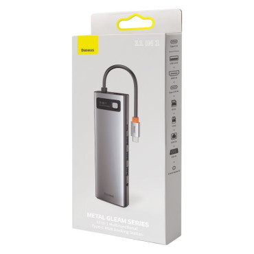 Multifunksjonelle Hub Replicator Ports USB-C Metal Gleeam 11in1 Grey