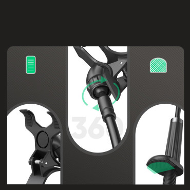 Universal Handle Stand på telefon Tablet stativ med fleksibel hvit arm