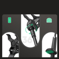 Universal Handle Stand på telefon Tablet stativ med fleksibel hvit arm