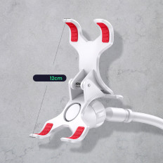 Universal Handle Stand på telefon Tablet stativ med fleksibel hvit arm