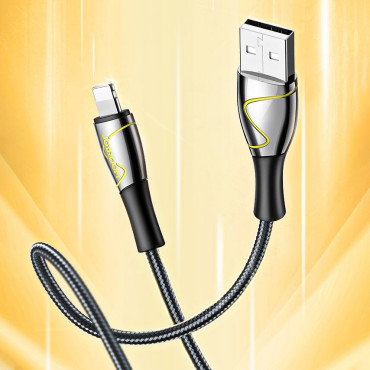Kabelska morska deklica Serija iPhone USB - Lightning 2.4a 2m črna